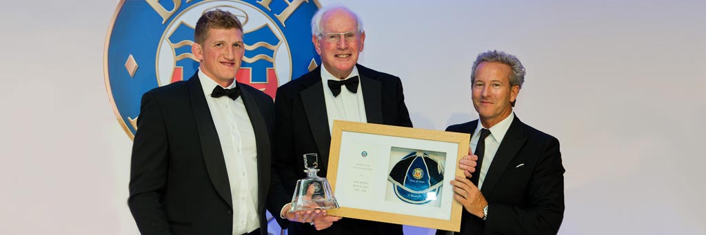 Jack Rowell is inducted into Bath RFC Hall of Fame with a William Porter Cap